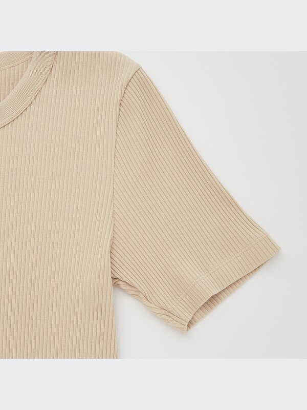 RIBBED SHORT SLEEVE T-SHIRT