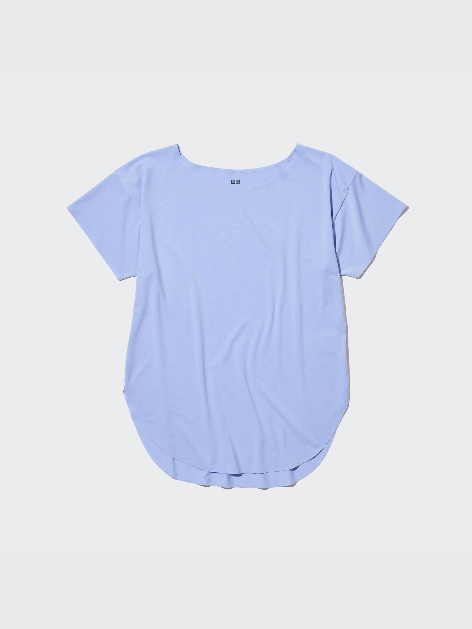 Women's AIRism Seamless Boat Neck Short-Sleeve Long T-Shirt