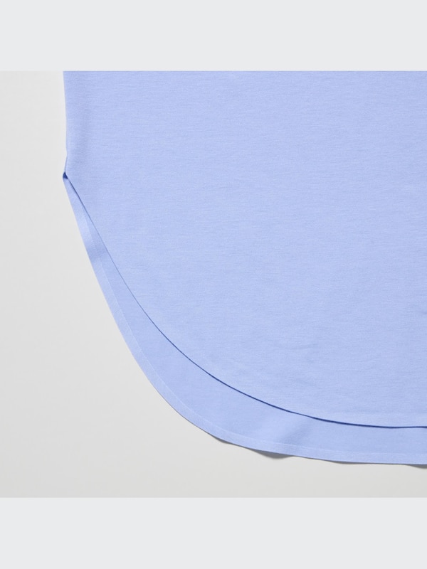AIRism Seamless Boat Neck Short-Sleeve Long T-Shirt