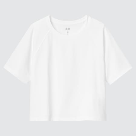 T-Shirt Crop DRY-EX Col Rond Femme