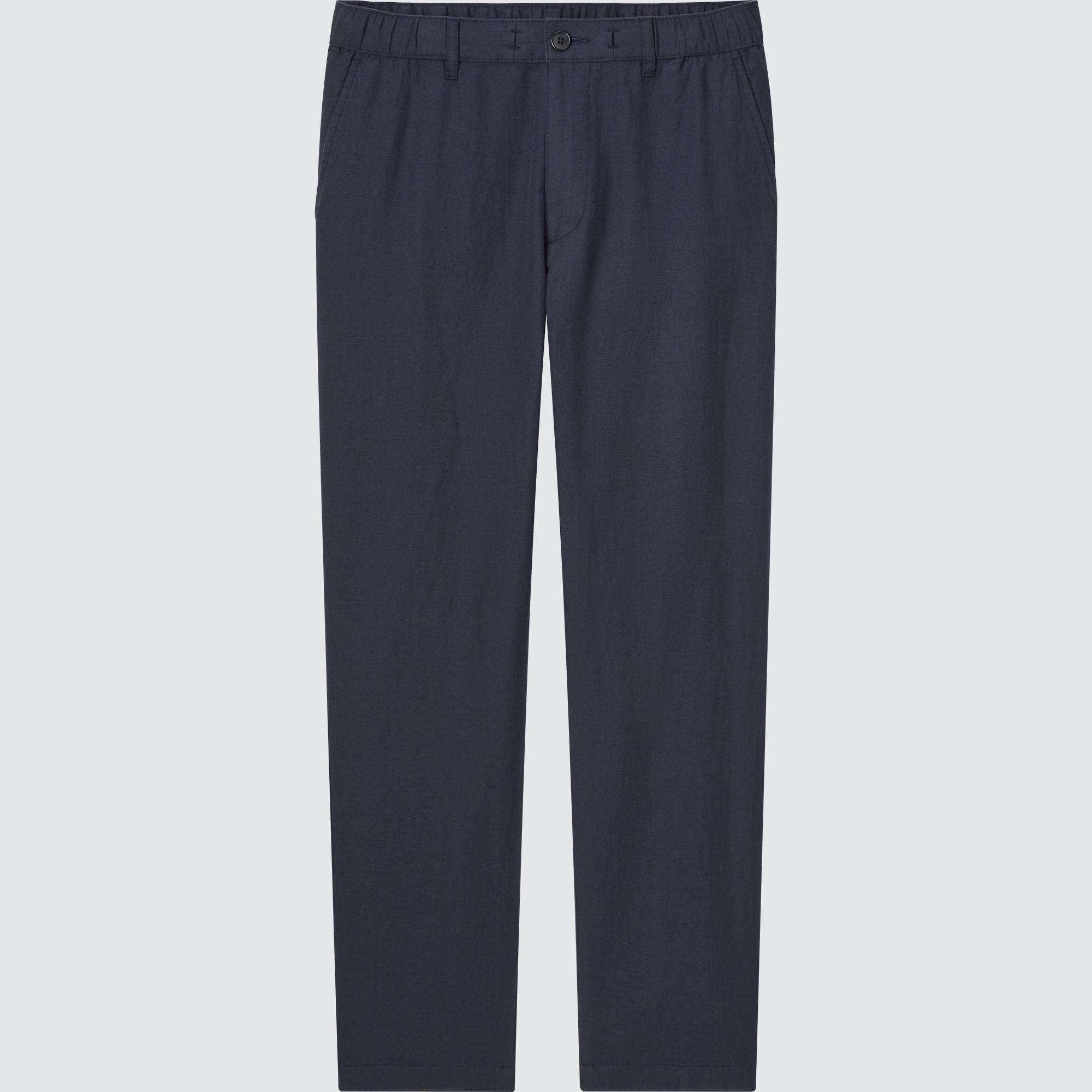 Linen Blend Relaxed Fit Trousers  UNIQLO UK