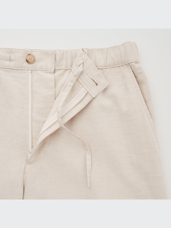 Linen-Blend Relaxed Pants
