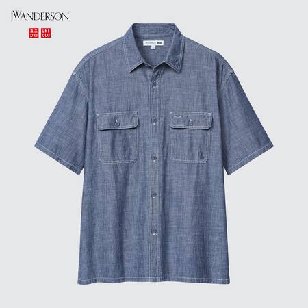 JW Anderson Chambray Oversized Short Sleeved Shirt