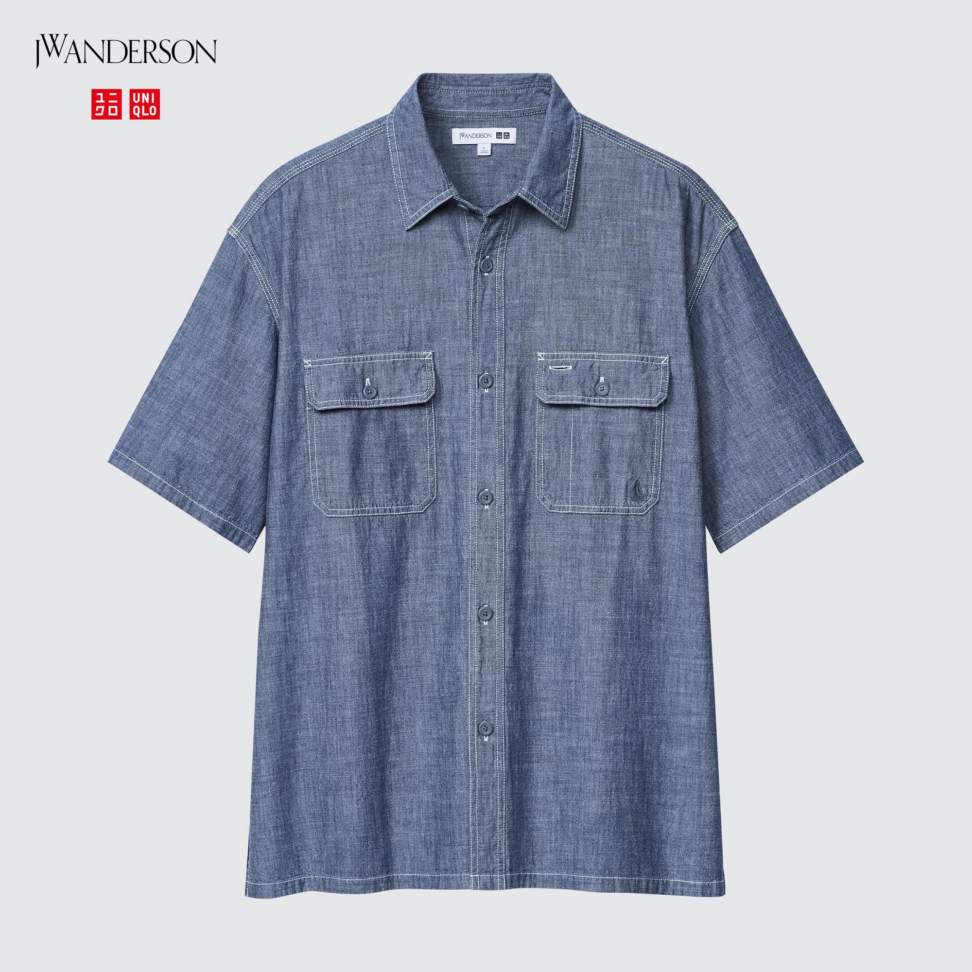 JW ANDERSON CHAMBRAY OVERSIZED SHORT SLEEVE SHIRT