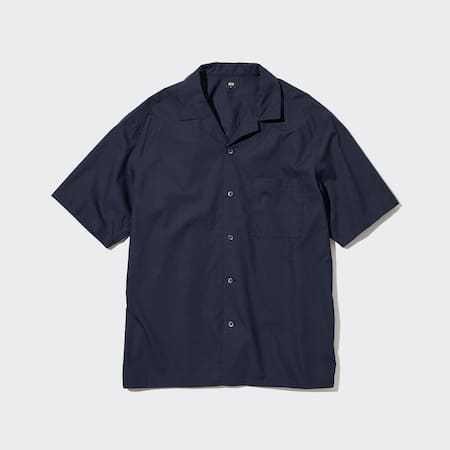 Men Short Sleeved Shirt (Open Collar)