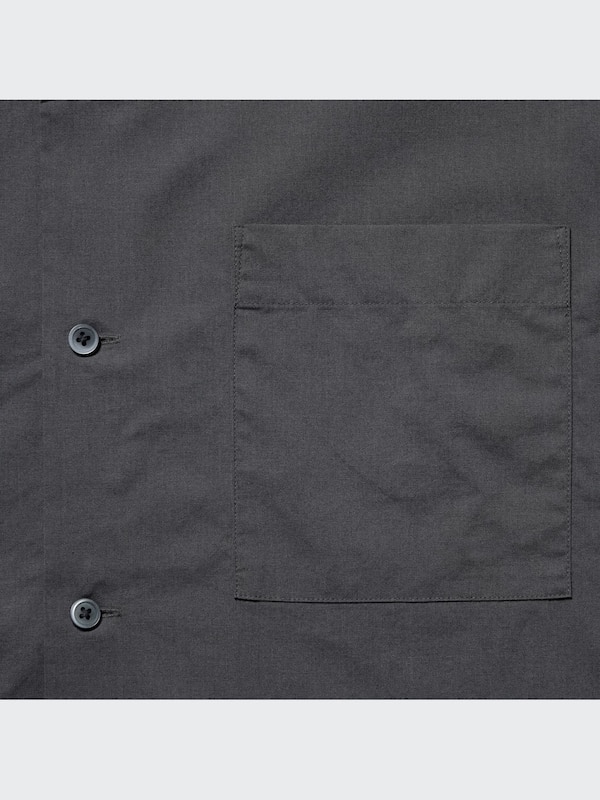 Open Collar Short-Sleeve Shirt