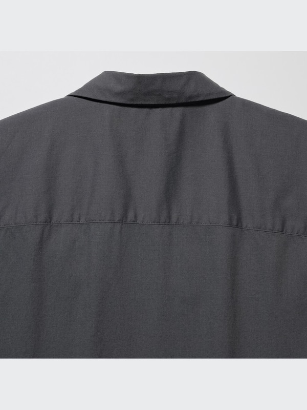 Open Collar Short-Sleeve Shirt