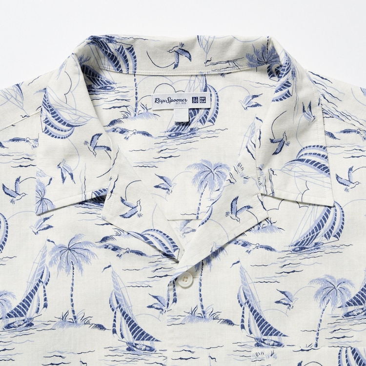 Open Collar Printed Short-Sleeve Shirt (Reyn Spooner)