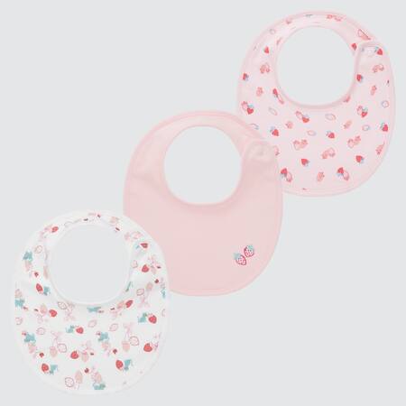 Babies Newborn Joy Of Print Strawberry Bib (Three Pack)