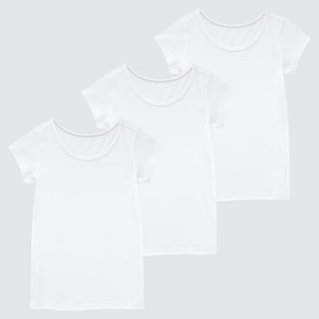 Babies Toddler Cotton Inner Short Sleeved T-Shirt (Three Pack)