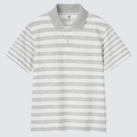 Kids DRY Piqué Striped Polo Shirt