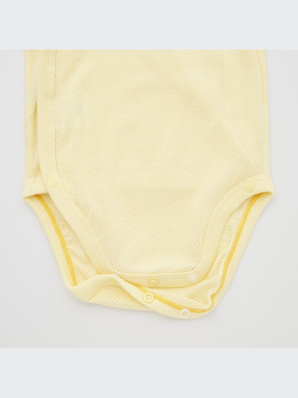 Cotton Mesh Sleeveless Bodysuit (Open Front)