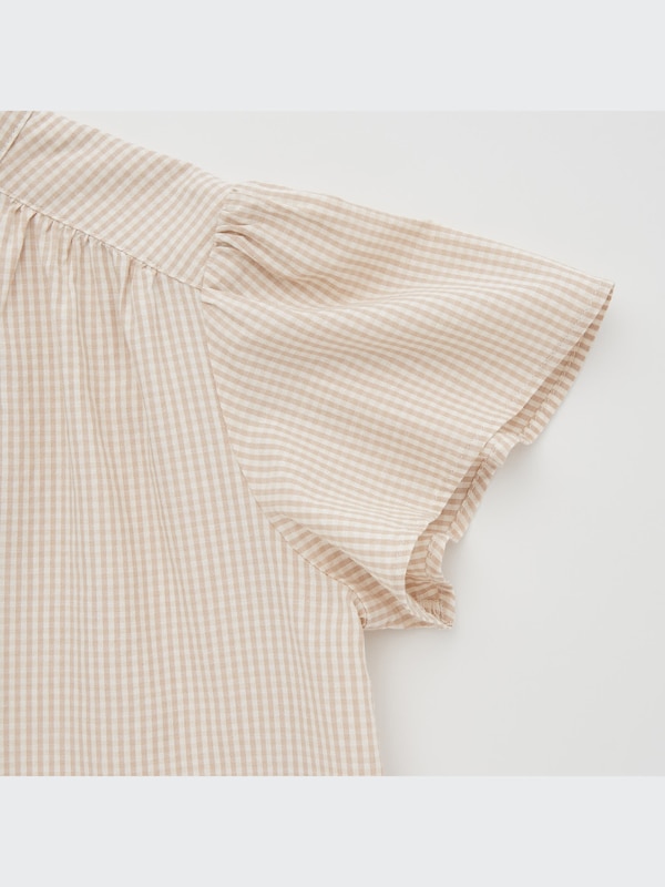 Gingham Short-Sleeve Blouse