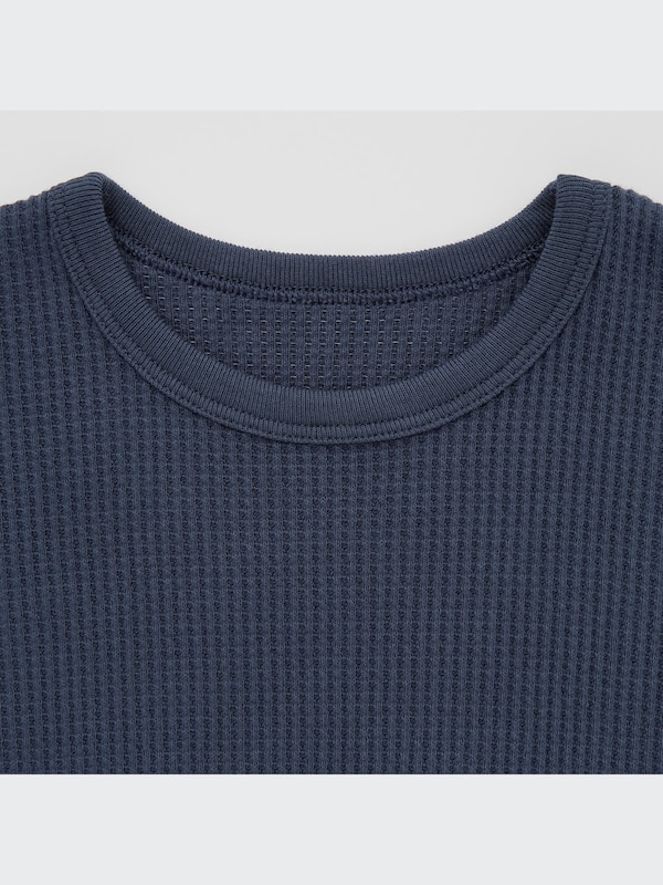 Waffle Crew Neck Long-Sleeve T-Shirt