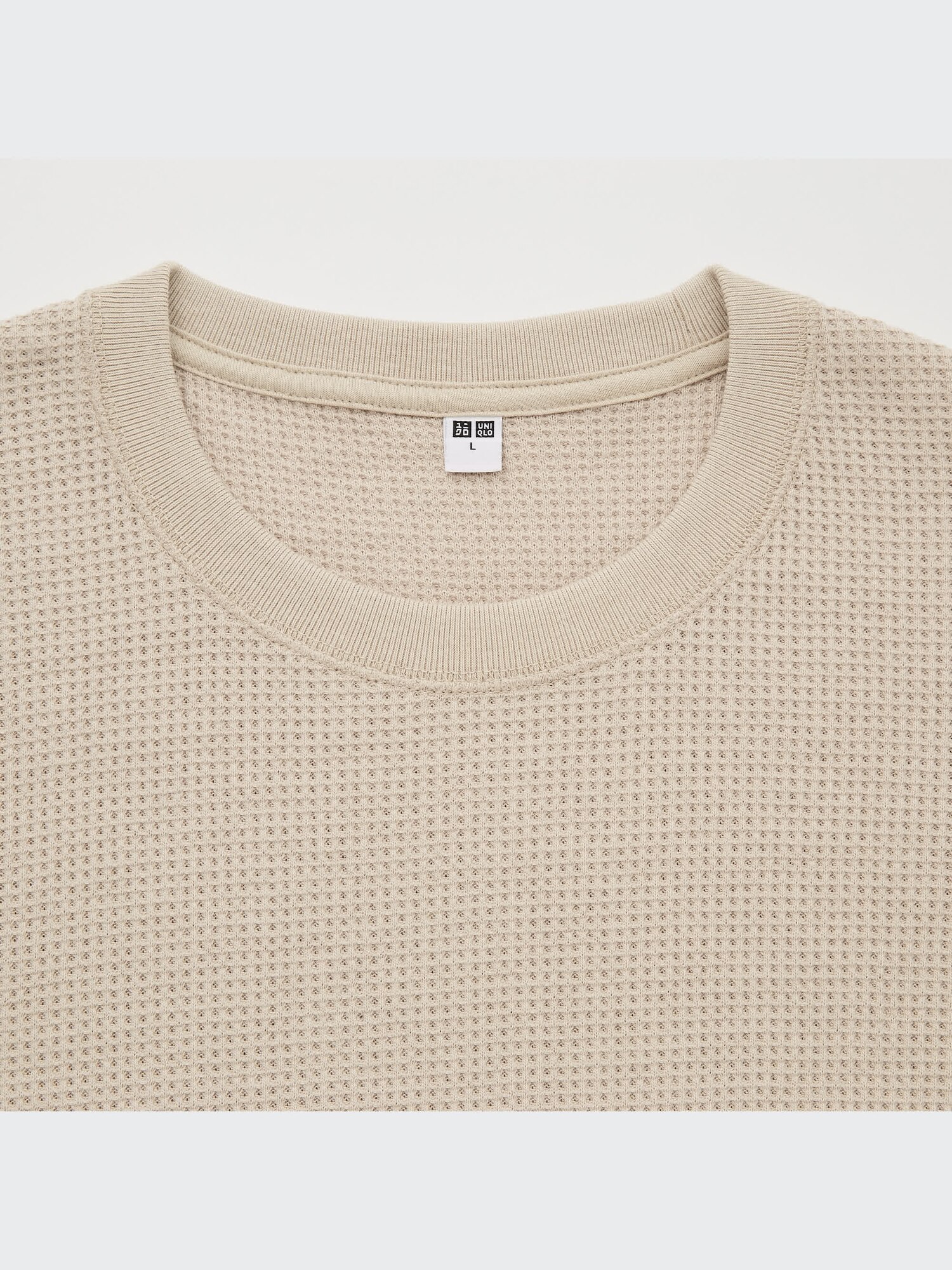 トップス ANCELM WAFFLE CREW NECK T-SHIRT(IVORY) Waffle Crew Neck Long-Sleeve T-Shirt | UNIQLO US