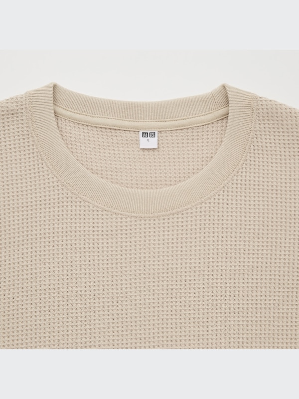 Waffle Crew Neck Long-Sleeve T-Shirt