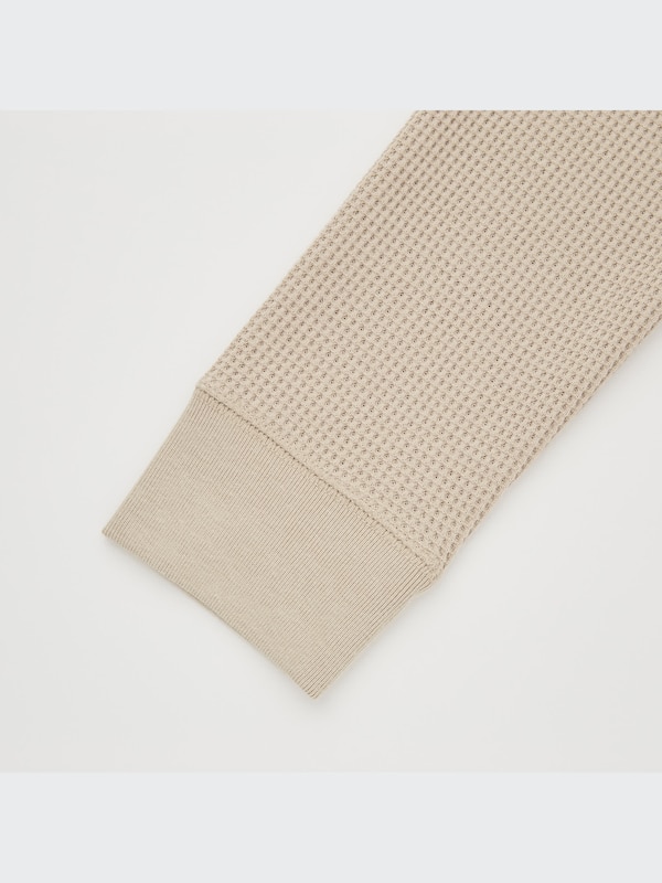 Waffle Crew Neck Long-Sleeve T-Shirt