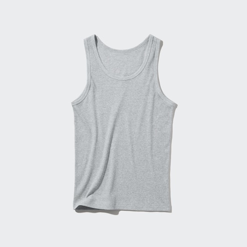 MEN'S DRY COLOUR RIBBED TANK TOP