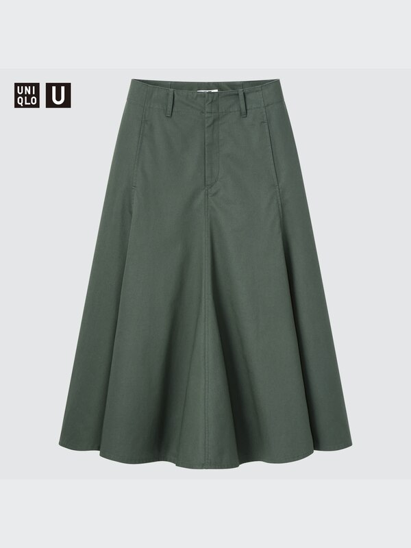 UNIQLO U COTTON TWILL FLARED SKIRT