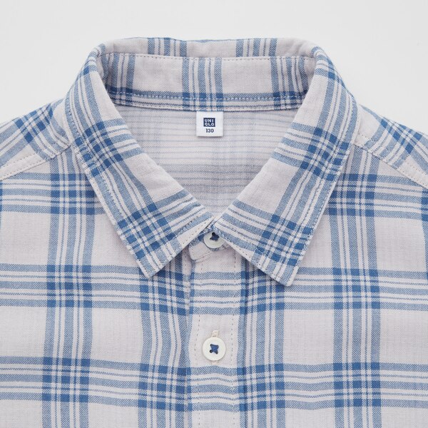 Double Gauze Checked Long-Sleeve Shirt | UNIQLO US