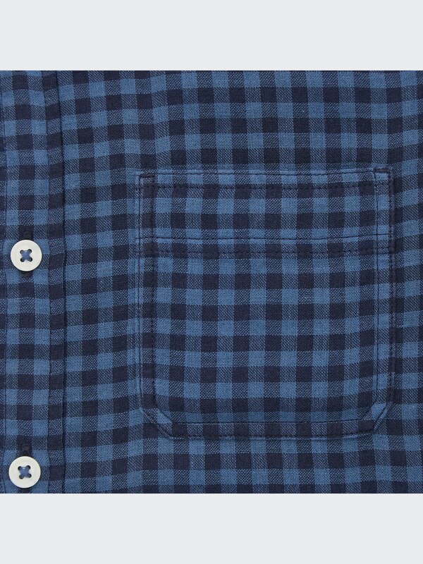 Double Gauze Checked Long-Sleeve Shirt