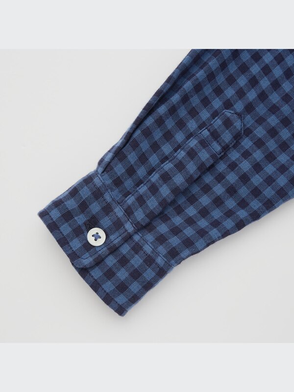 Double Gauze Checked Long-Sleeve Shirt
