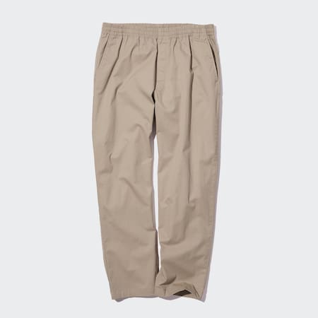 Men Easy Relaxed Fit Ankle Length Trousers