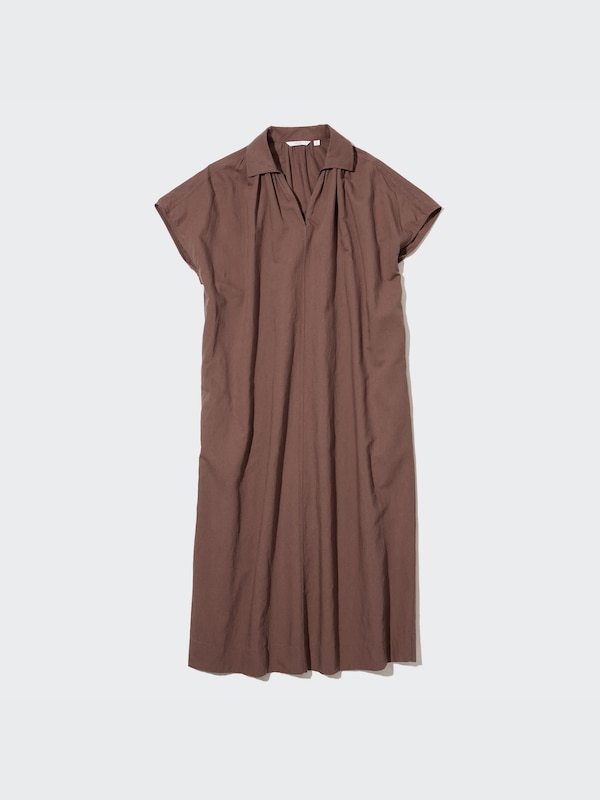LINEN BLEND KAFTAN DRESS