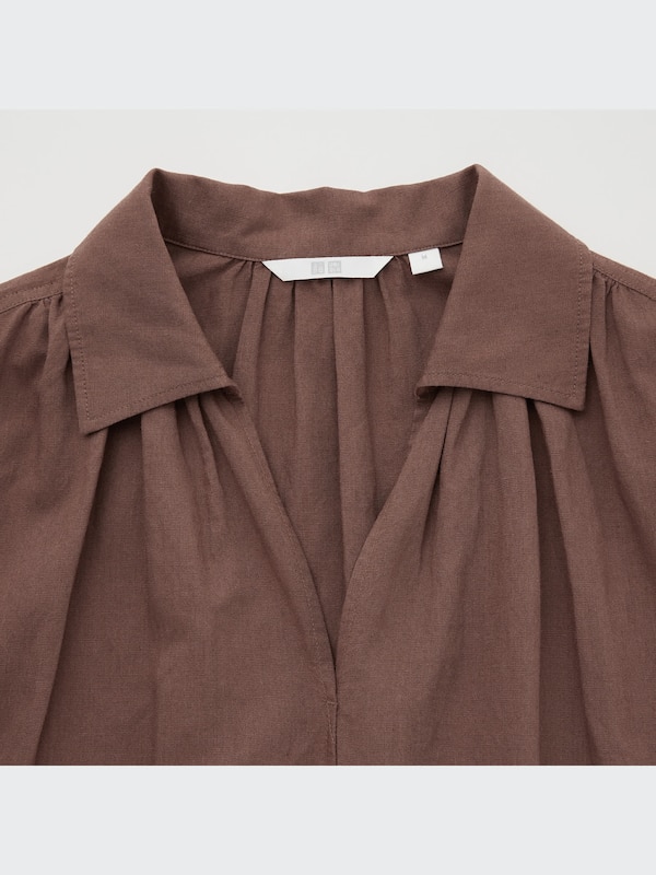 LINEN BLEND KAFTAN DRESS