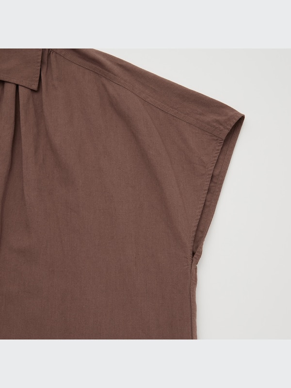 LINEN BLEND KAFTAN DRESS