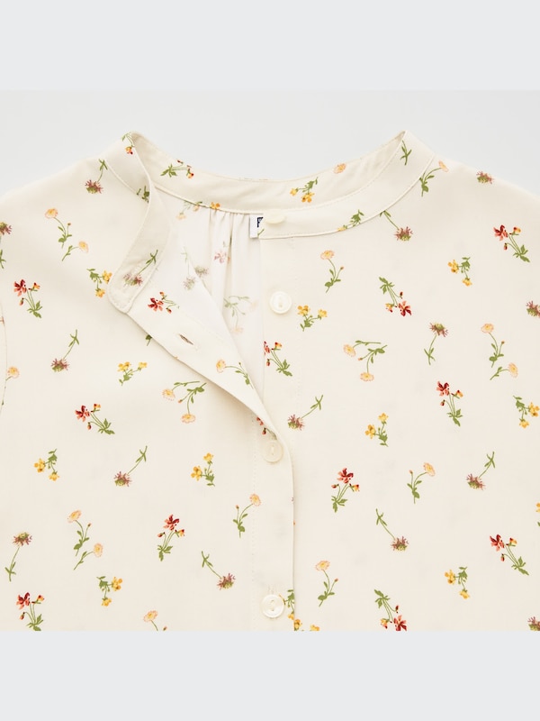 ROBE IMPRIMÉ FLEURS À MANCHES COURTES FILLE