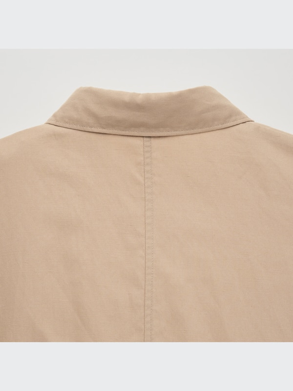 Linen-Blend Short-Sleeve Romper