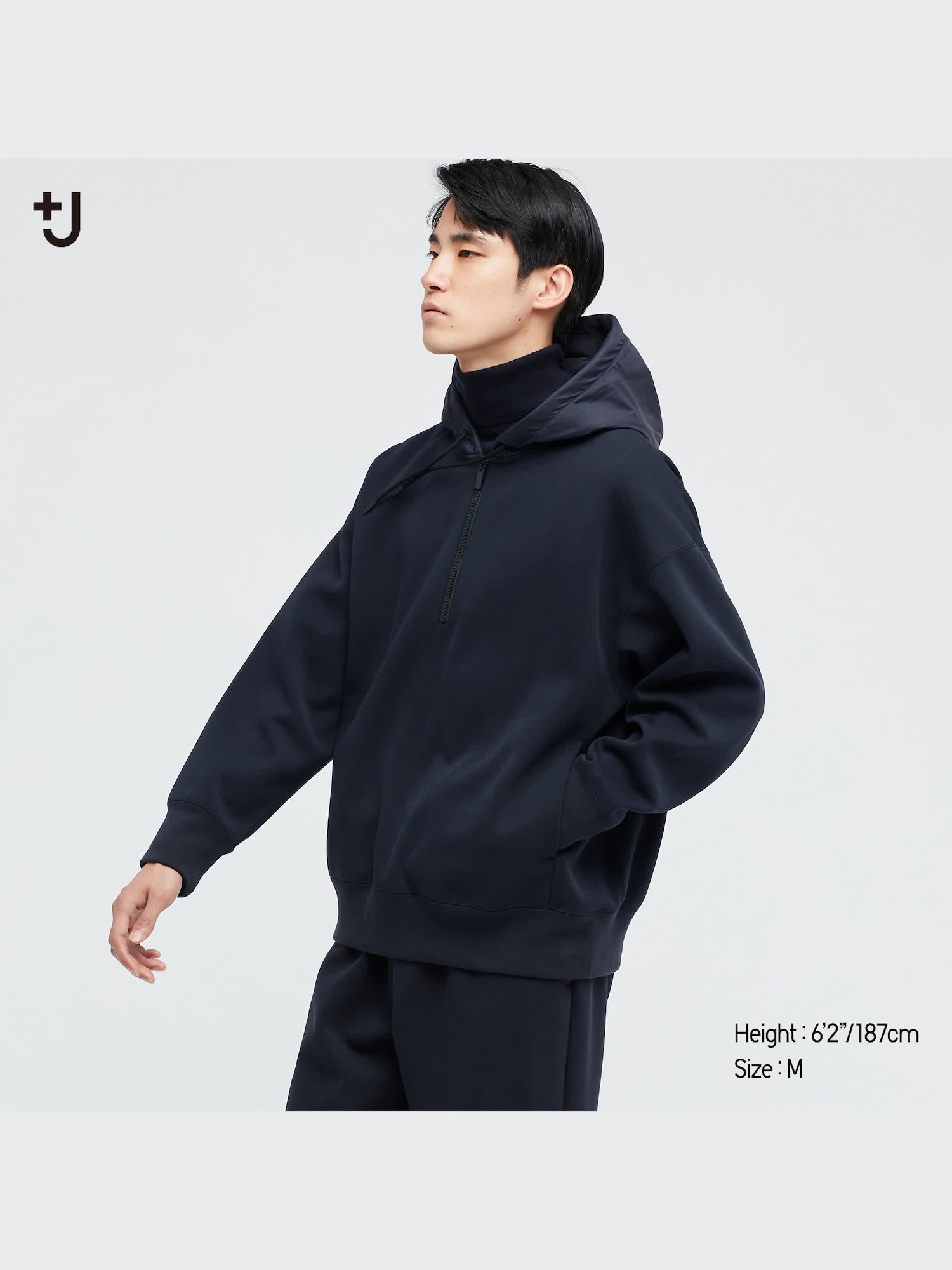 Uniqlo +J sweat hoodie and pants, top Navy, SizeS