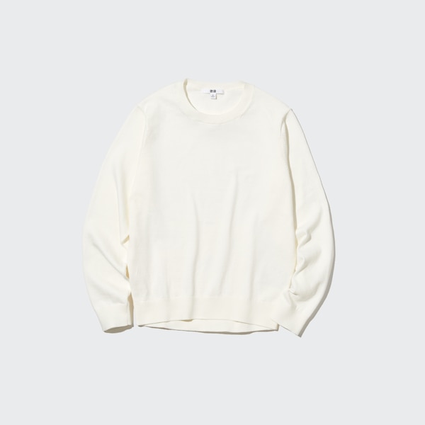Washable Cotton Crew Neck Sweater | UNIQLO US