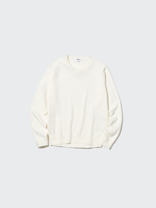 WASHABLE COTTON CREW NECK SWEATER