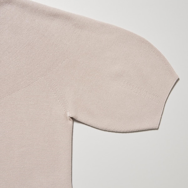 3D Knit Cotton Crew Neck Half-Sleeve Sweater | UNIQLO US