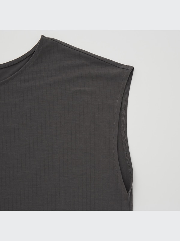 OPEN BACK RIBBED SLEEVELESS T-SHIRT