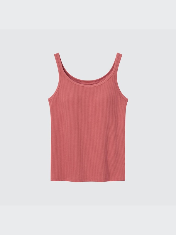 AIRISM COTTON RIBBED BRA SLEEVELESS TOP