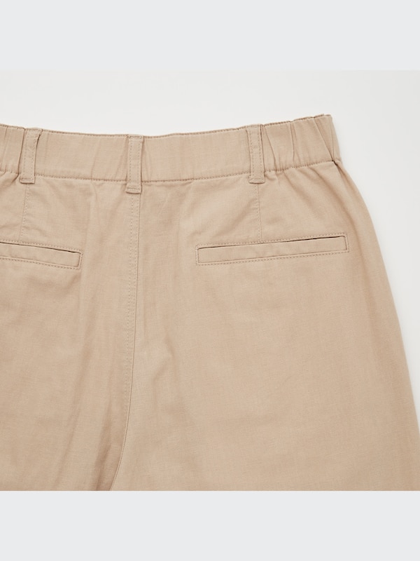 Linen-Cotton Tapered Pants