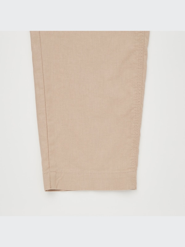 Linen-Cotton Tapered Pants