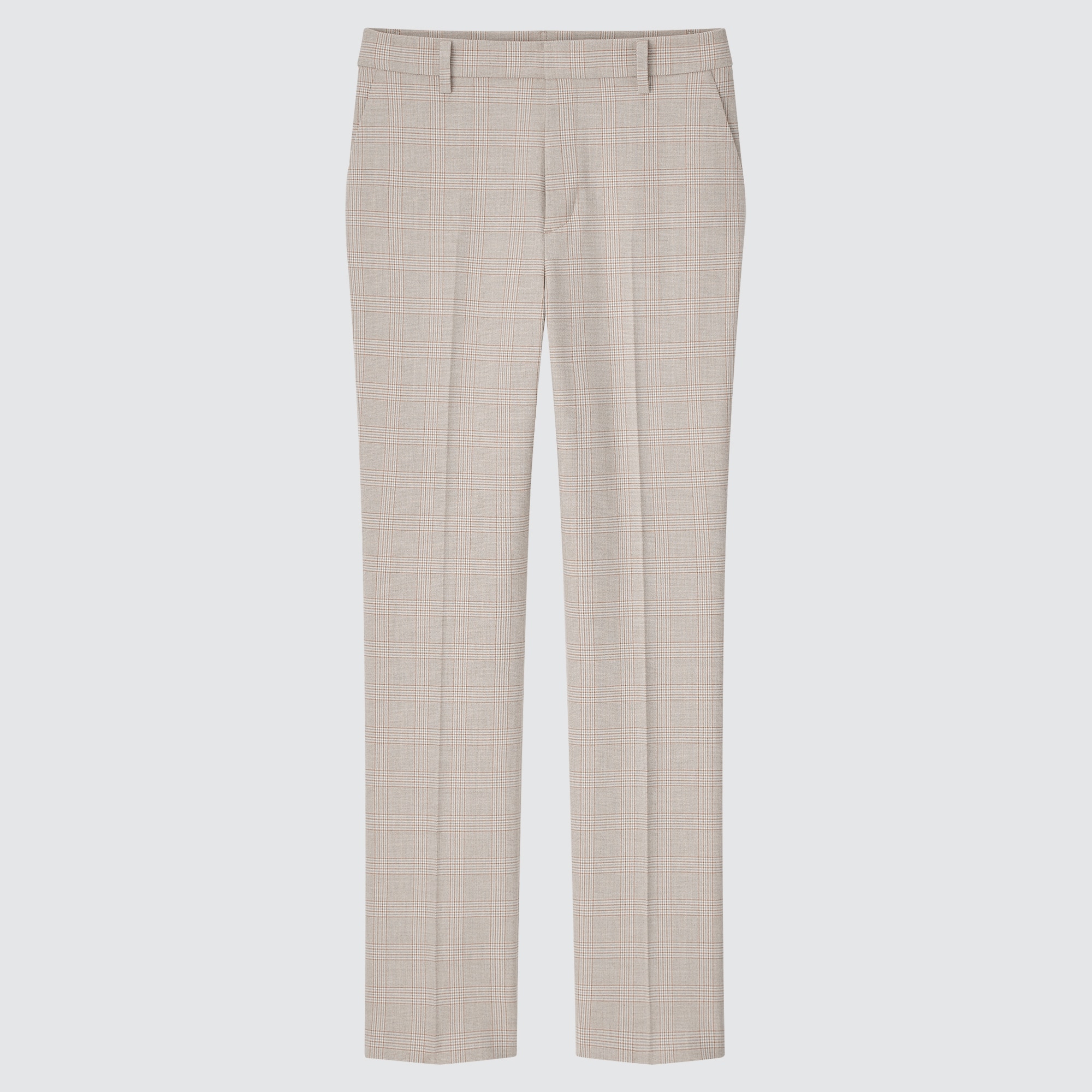 Smart 2-Way Stretch Glen-Checked Ankle Pants