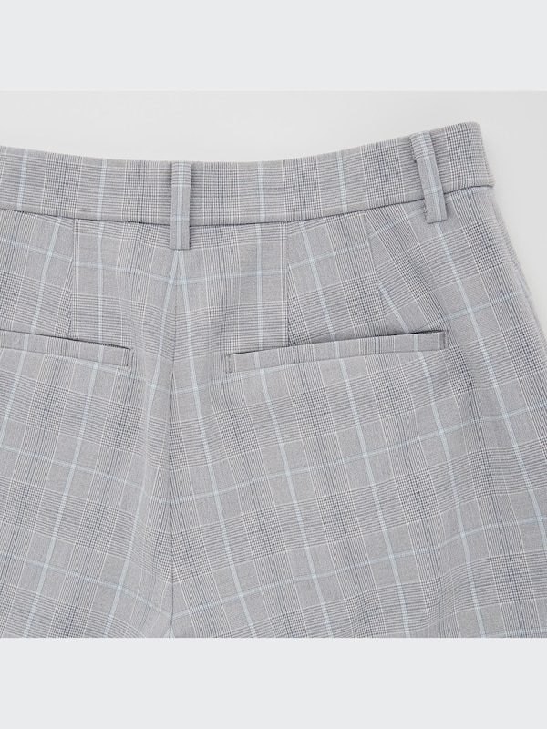 Smart Ankle Pants (2-Way Stretch Glen-Check, Tall)