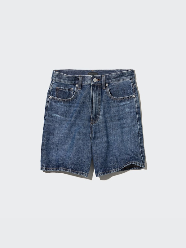 High-Rise Denim Shorts