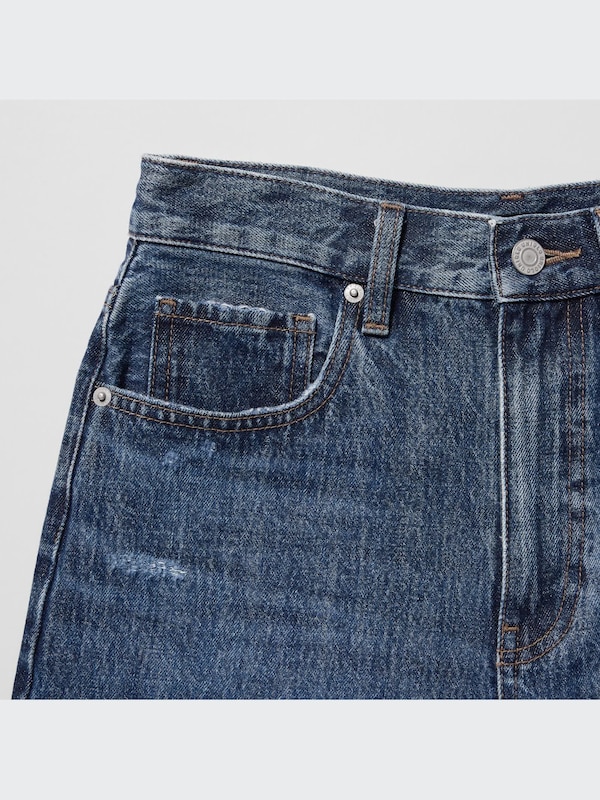 High-Rise Denim Shorts