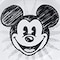 Monochrome Mickey UT Bedruckter Teller
