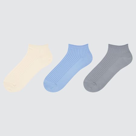 Women Ribbed Short Socks (Three Pairs)