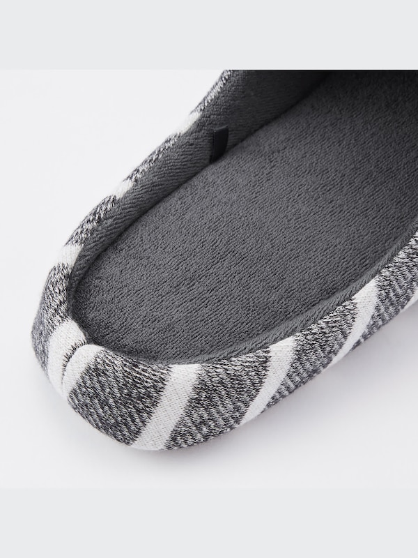 Striped Rubber-Soled Slippers
