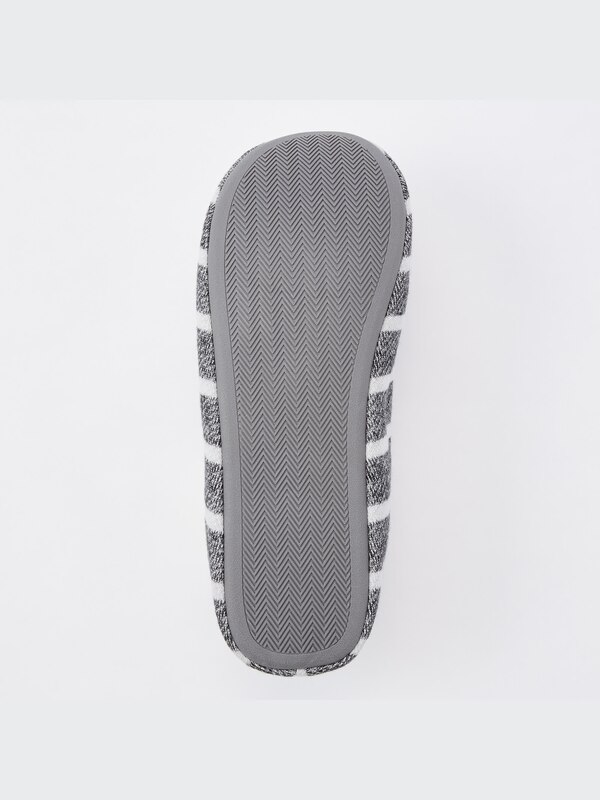 Striped Rubber-Soled Slippers