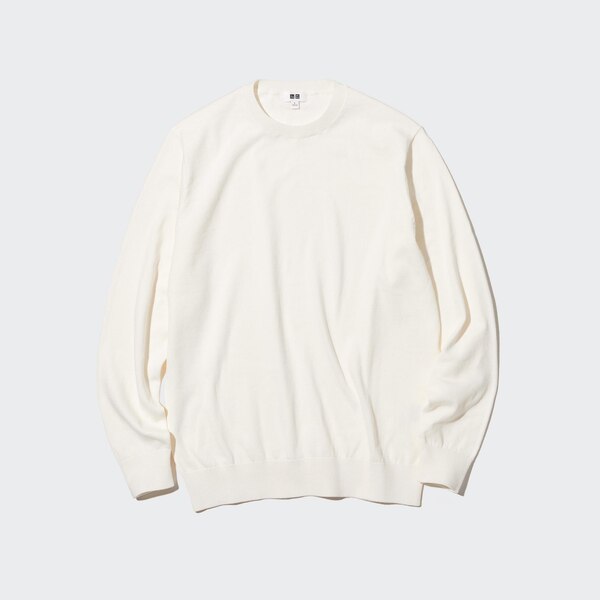 Washable Cotton Long-Sleeve Sweater | UNIQLO US