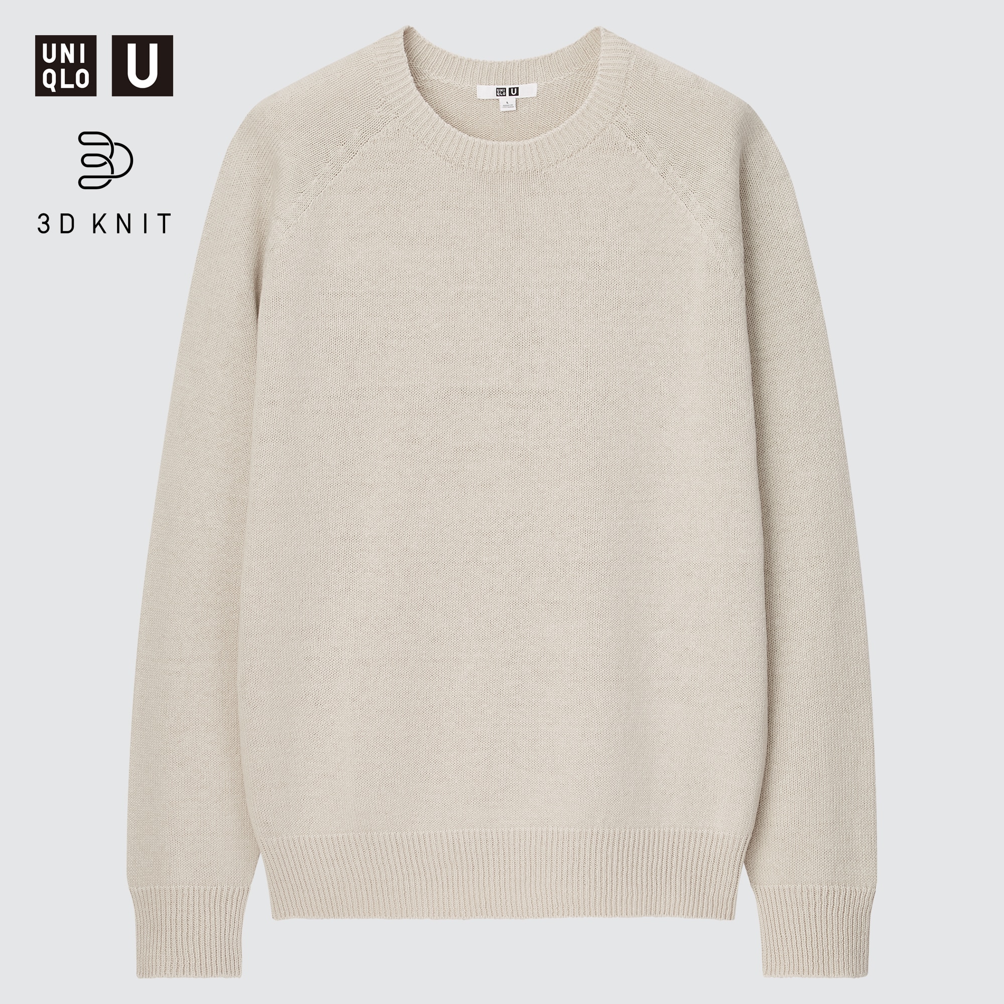 UNIQLO Women Cable Crew Neck Long Sleeve Sweater White SIZE XS BRAND NEW  RRP £35